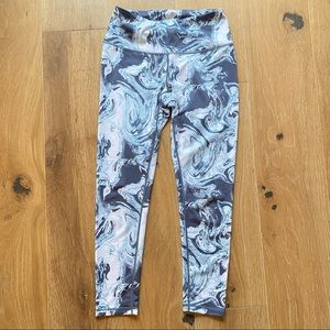ZELLA Blue Marble Swirl Cropped Leggings Size Small